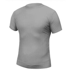 Copper Infused Gray Nylon Spandex Sports Base Layer Compression Shirt Large NWT